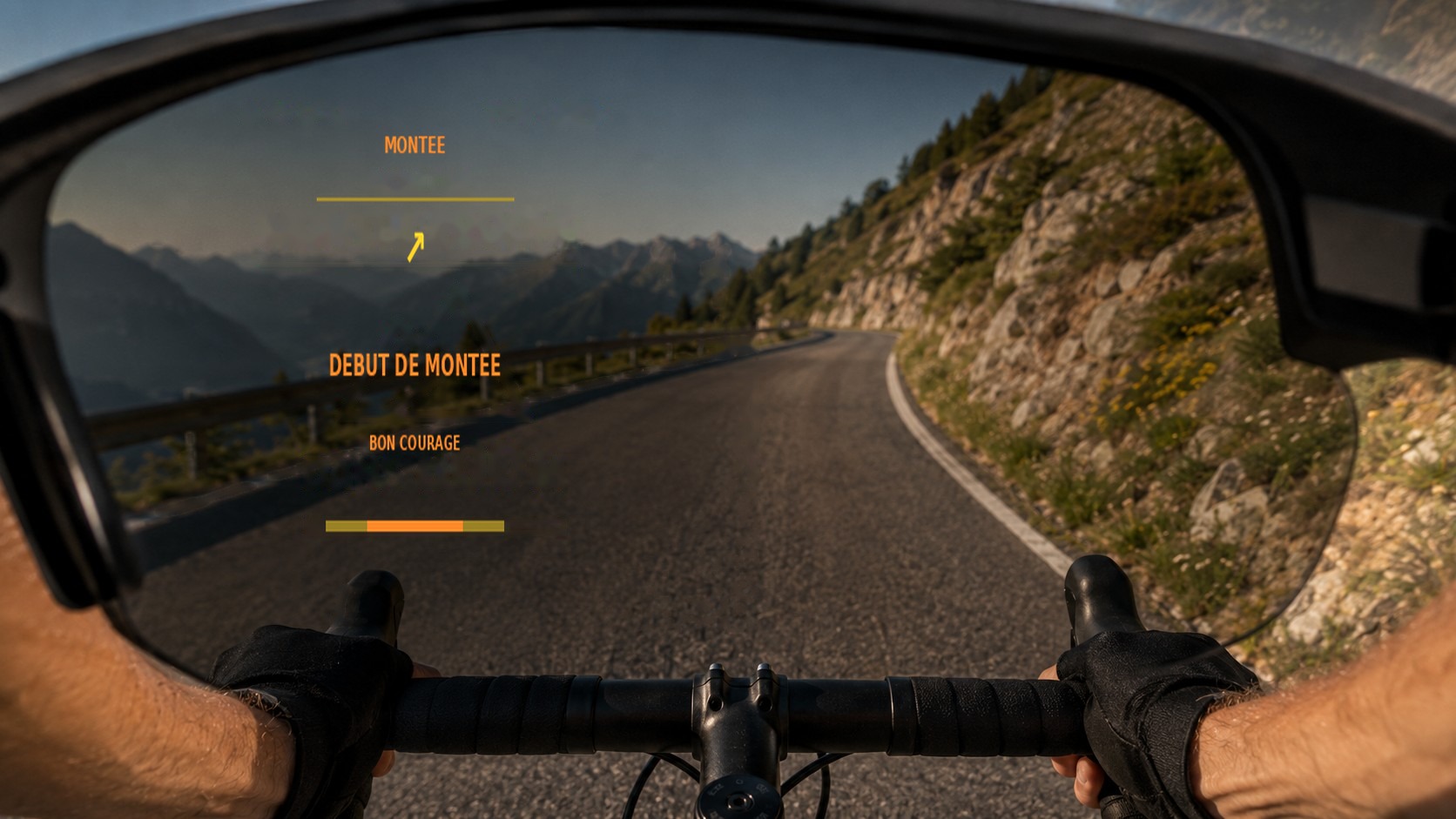 Début de montée — HUD AI-Training sur lunettes ENGO 3