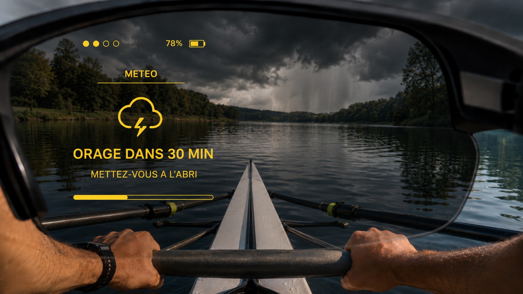 Conditions météo — HUD AI-Training sur lunettes ENGO 3